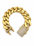 14K YELLOW GOLD HOLLOW ITALLO BRACELET(18MM)8.0"