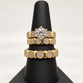 14K TRIO WEDDING RINGS CZ BTJ™
