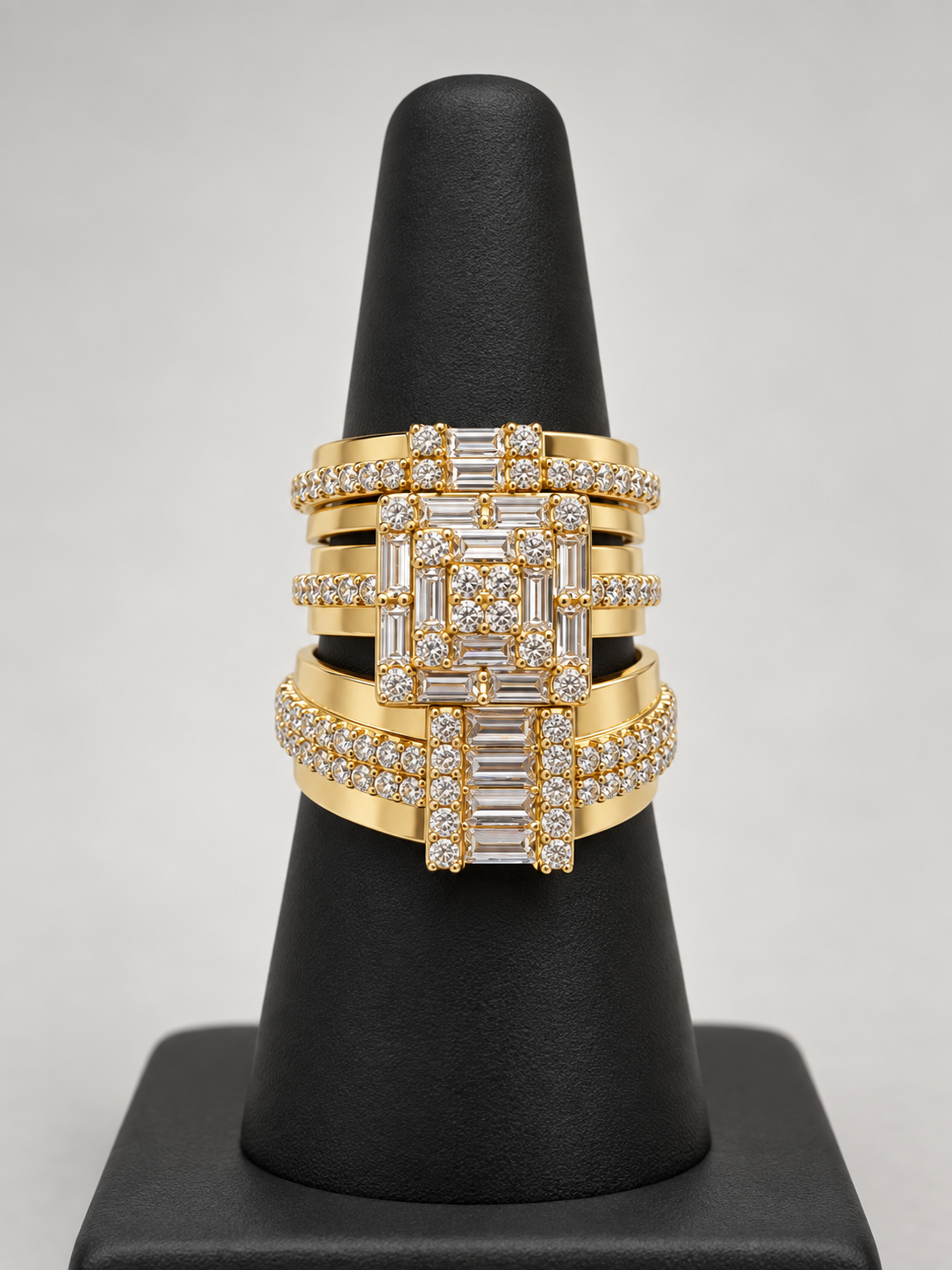14K TRIO WEDDING RINGS CZ BTJ™