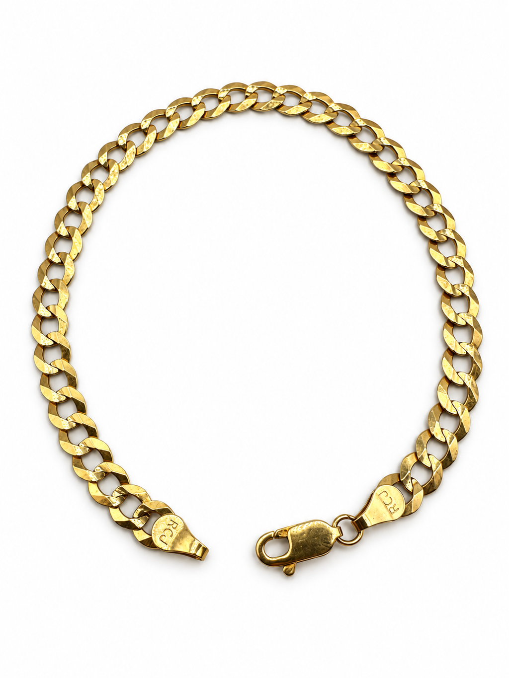 14K YELLOW GOLD SOLID CUBAN LINK(5.7MM) 8.0"