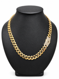 14K YELLOW GOLD HOLLOW MONACI CHAIN(10.5MM) 20" INCHES