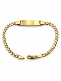 14K YELLOW  GOLD BABY' ID BRACELET(6 INCH) 3,0 MM