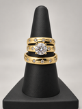 14K TRIO WEDDING RINGS CZ BTJ™