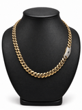 14K YELLOW GOLD HOLLOW MONACI CHAIN(10.5MM) 24" INCHES