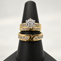 14K TRIO WEDDING RINGS CZ BTJ™