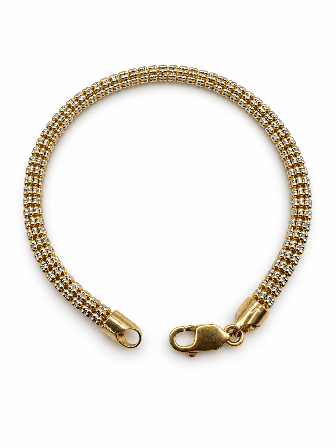 14K YELLOW GOLD MOON ICE BRACELET(4.7MM)