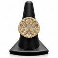 14K YELLOW GOLD MAN RING CZ (ADJUSTABLE SIZE)
