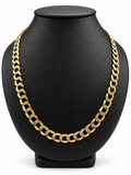 14K SOLID CUBAN CHAIN(9.5) TWO TONE