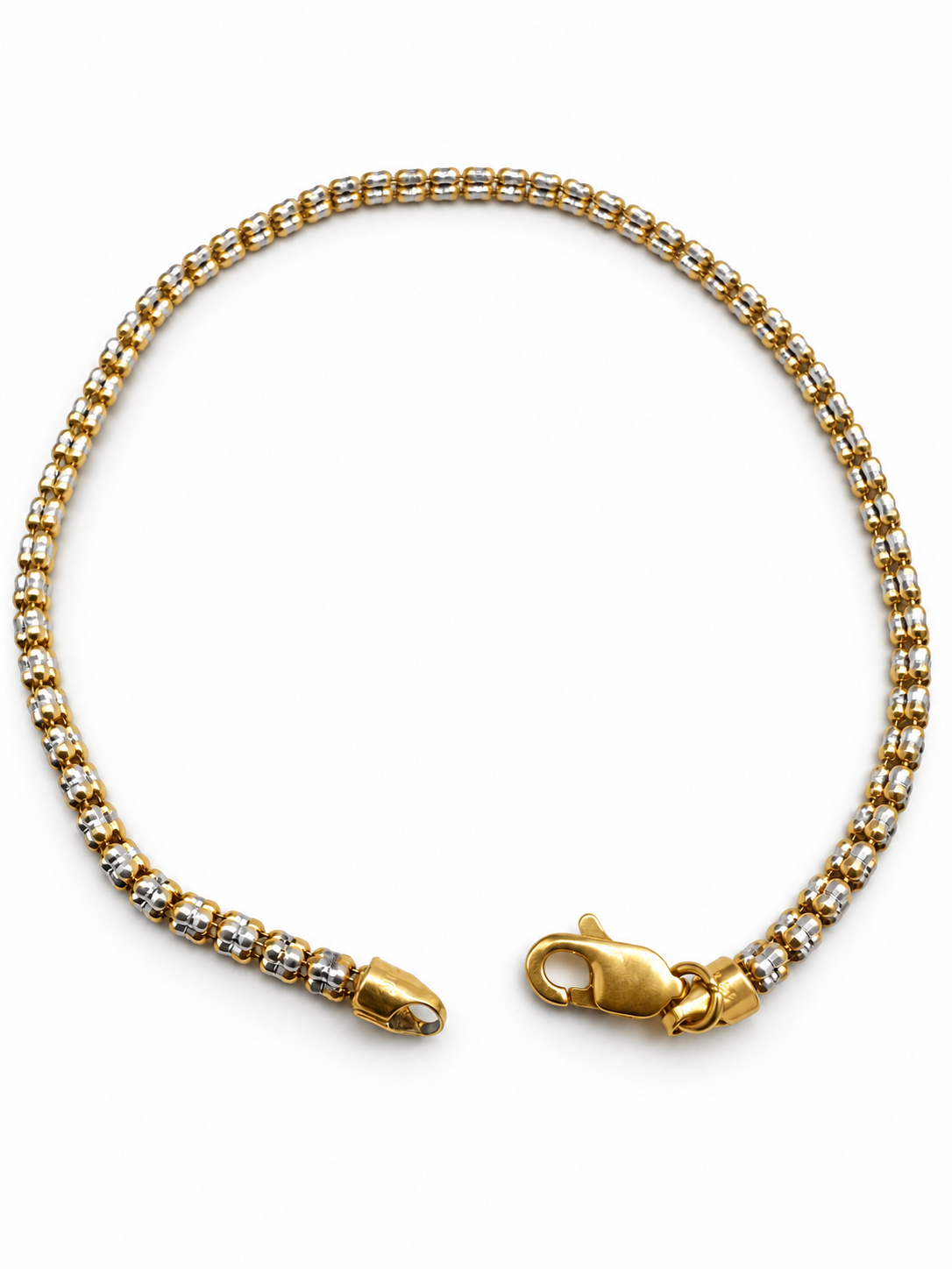 14K YELLOW GOLD MOON ICE BRACELET(2.6MM)