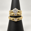 14K TRIO WEDDING RINGS CZ BTJ™