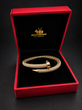 14K YELLOW GOLD NAIL BRACELET 6MM (19CM) BTJ ™