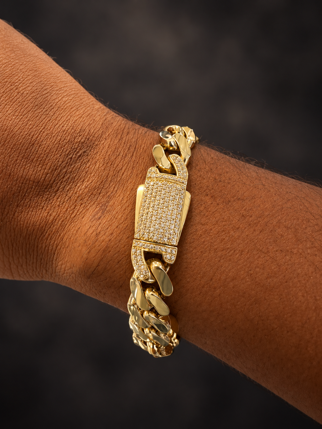 14K YELLOW GOLD HOLLOW ITALLO BRACELET(13MM)9.0"