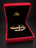 14K YELLOW GOLD CROSS BRACELET 5MM (16 CM) BTJ ™