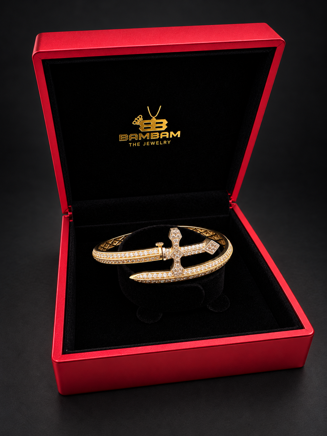 14K YELLOW GOLD CROSS BRACELET 5MM (16 CM) BTJ ™