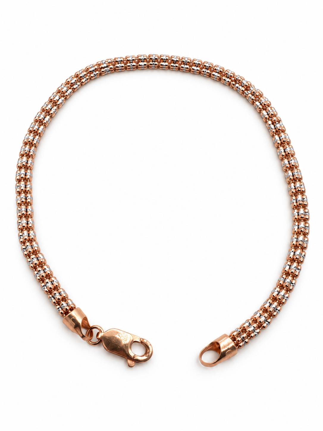 14K ROSE GOLD MOON ICE BRACELET(3.3MM)