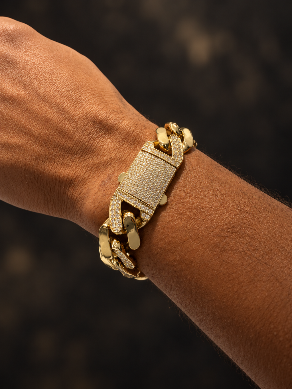 14K YELLOW GOLD HOLLOW ITALLO BRACELET(18MM)8.0"