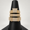 14K TRIO WEDDING RINGS CZ BTJ™