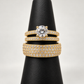 14K TRIO WEDDING RINGS CZ BTJ™