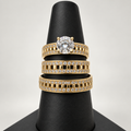 14K TRIO WEDDING RINGS CZ BTJ™