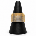 14K YELLOW GOLD MAN RING CZ (ADJUSTABLE SIZE)