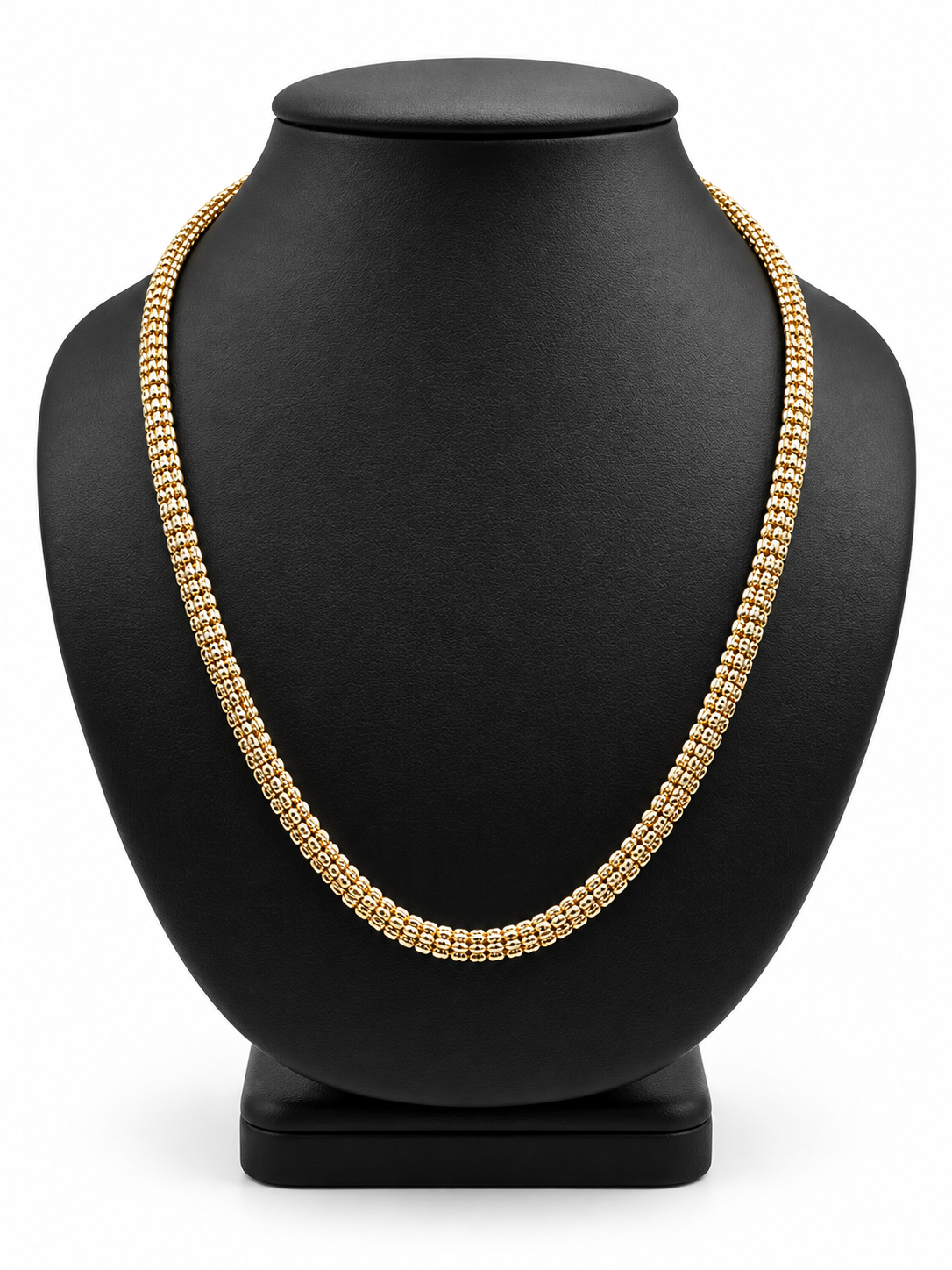 14K YELLOW GOLD MOON ICE CHAIN (4.5MM)22"