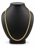 14K YELLOW GOLD MOON ICE CHAIN (3.5MM)24"