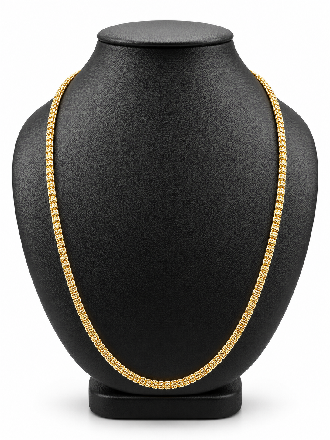 14K YELLOW GOLD MOON ICE CHAIN (3.5MM)24"
