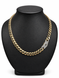 14K YELLOW GOLD HOLLOW MONACI CHAIN(10.5MM) 22" INCHES