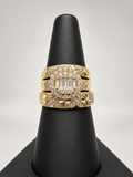 14K TRIO WEDDING RINGS CZ BTJ™