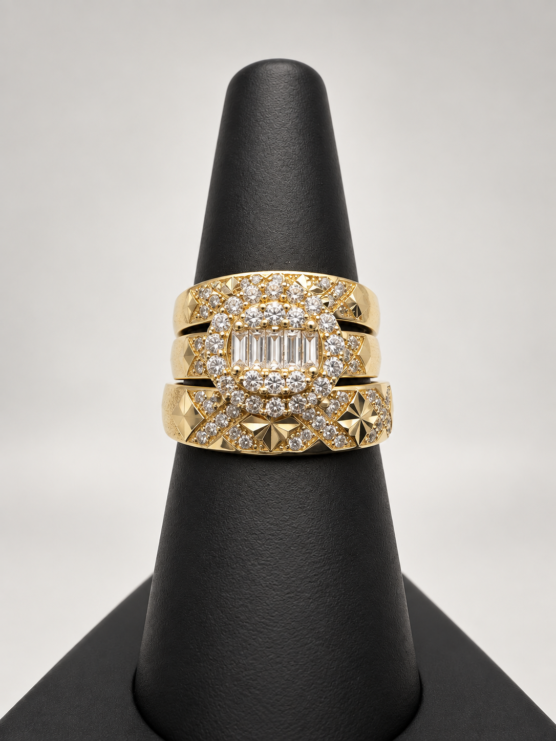 14K TRIO WEDDING RINGS CZ BTJ™