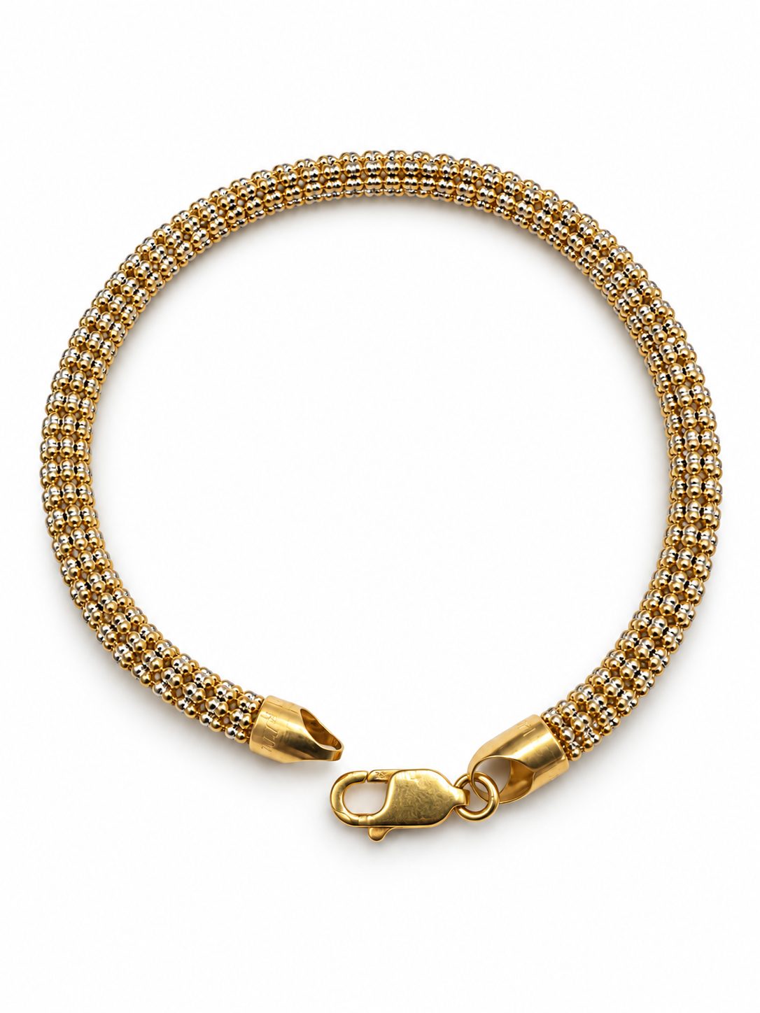 14K YELLOW GOLD MOON ICE BRACELET(5.3MM)