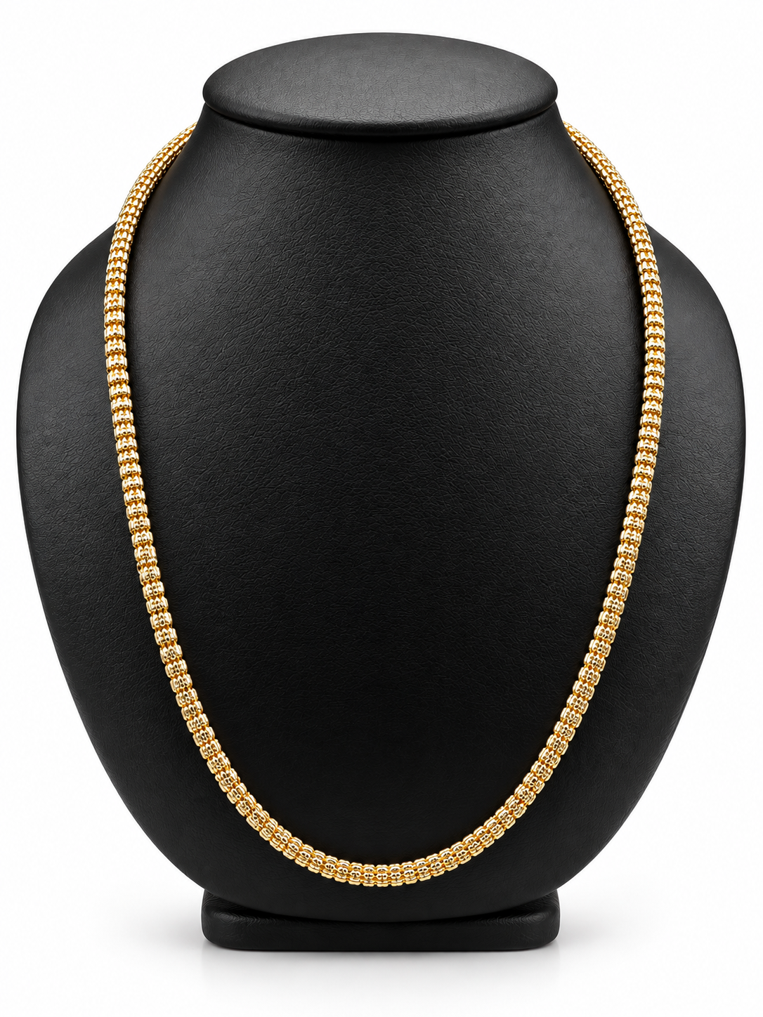 14K YELLOW GOLD MOON ICE CHAIN (3.7MM)24"