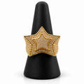 14K YELLOW GOLD MAN RING CZ (ADJUSTABLE SIZE)