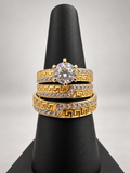 14K TRIO WEDDING RINGS CZ BTJ™