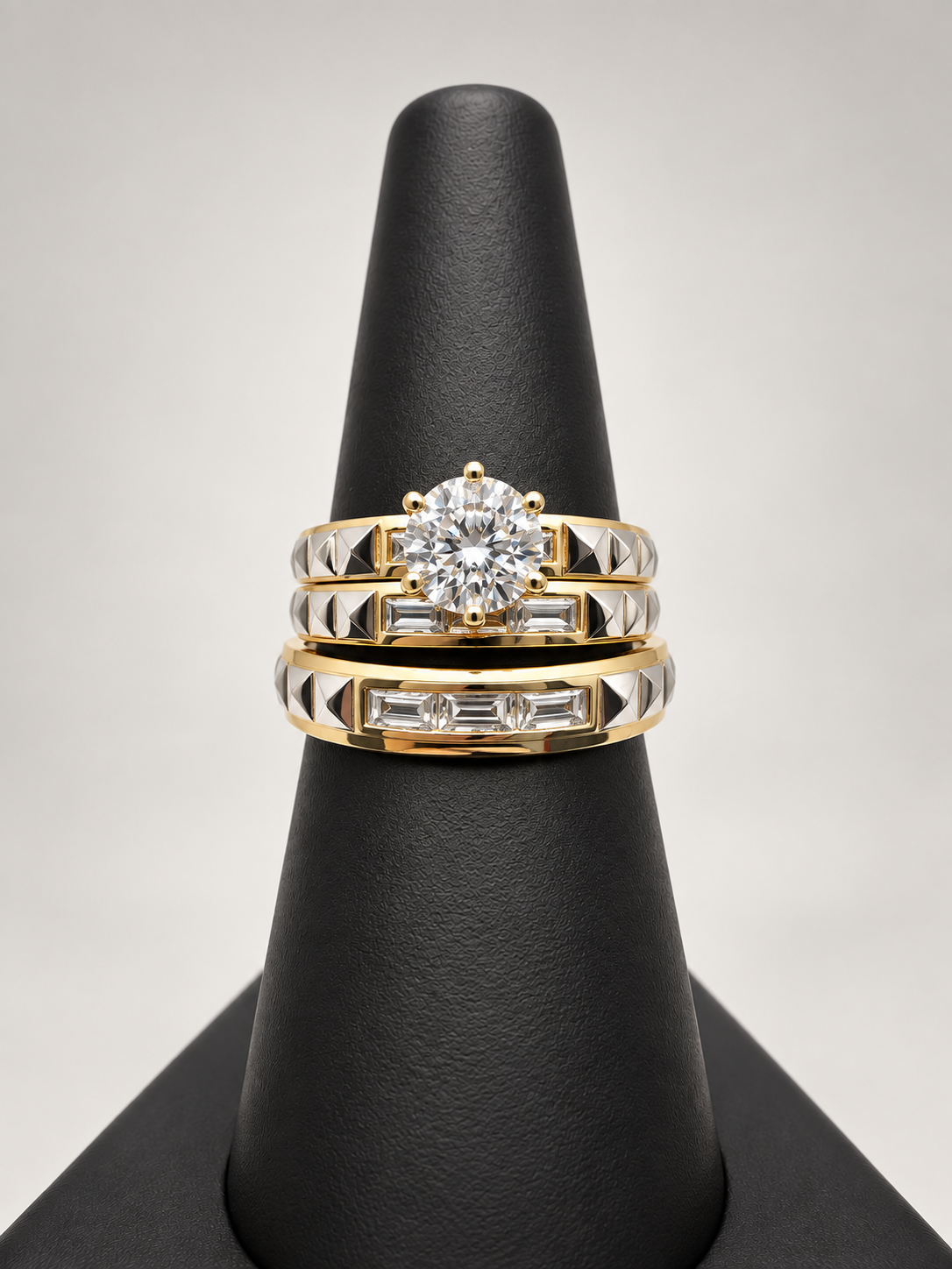 14K TRIO WEDDING RINGS CZ BTJ™