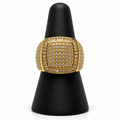 14K YELLOW GOLD MAN RING CZ (ADJUSTABLE SIZE)