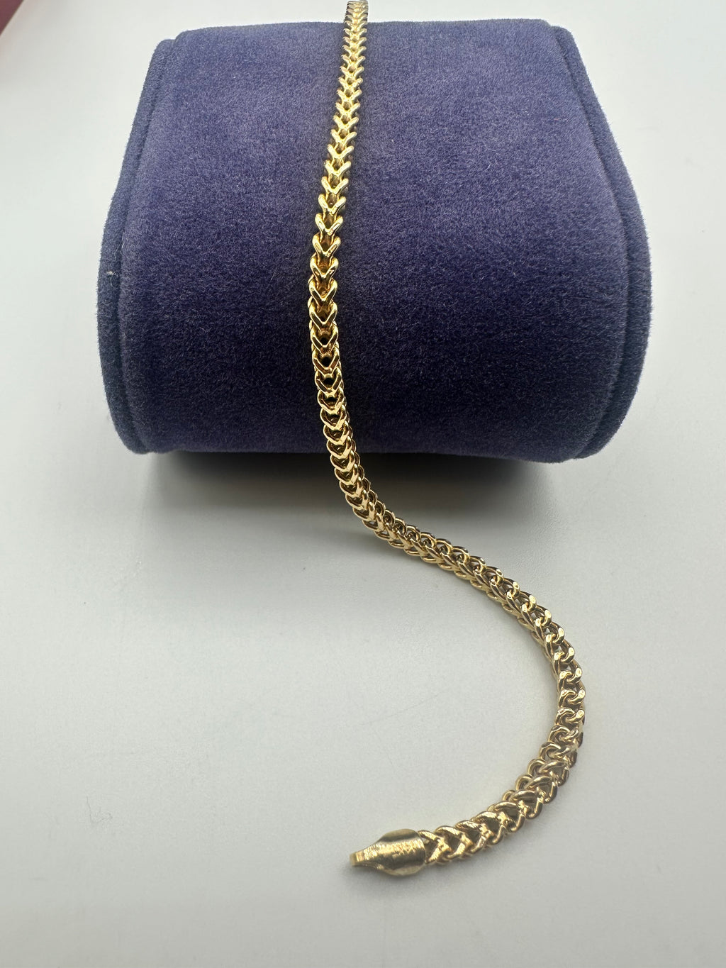 14K HOLLOW FRANCO  ANKLE  BRACELET 3MM BTJ™