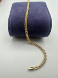 14K HOLLOW FRANCO  ANKLE  BRACELET 3MM BTJ™