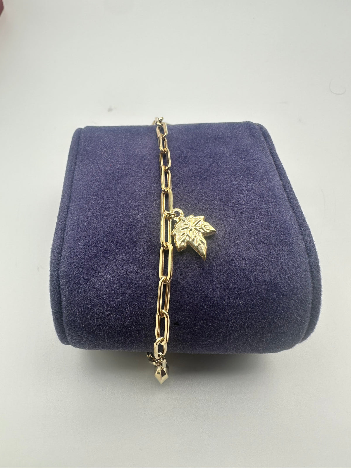 14K HOLLOW PAPER CLICK WITH CHARMS  ANKLE  BRACELET 4MM BTJ™