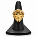 14K YELLOW GOLD MAN RING CZ (ADJUSTABLE SIZE)